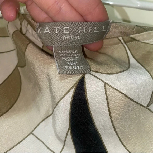 Womens Kate Hill Vintage Y2K Aztec Floral print Silk and Linen Midi Skirt S: 10 - Picture 13 of 14